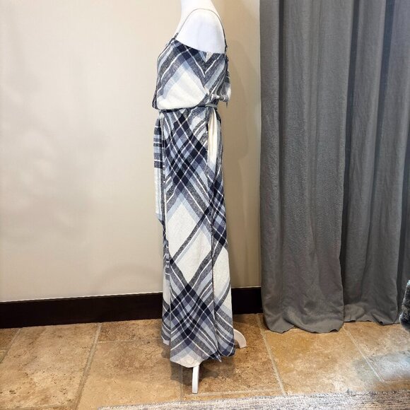 Splendid Annalise Blue Black Plaid Maxi Dress | Women's Size Medium | NWT - Picture 6 of 10